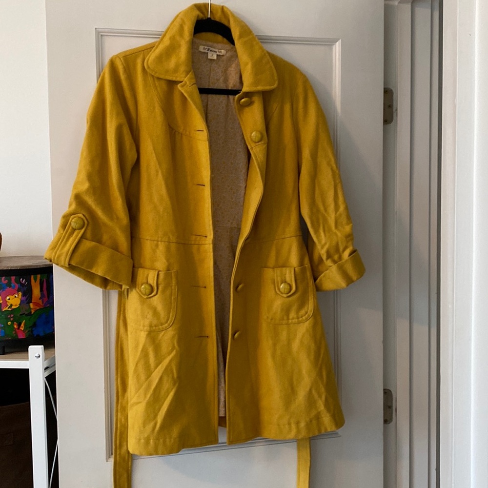 Vintage yellow pea coat